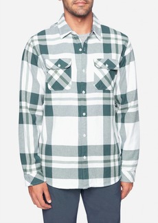 Hurley Santa Cruz Heavy Weight Flannel Shirt In Pure Platinum