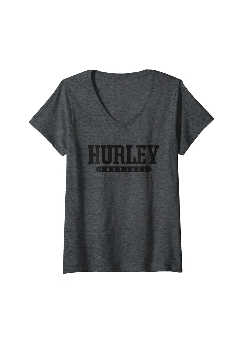 Womens Hurley High School Football V-Neck T-Shirt