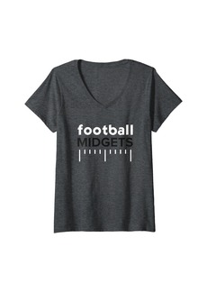 Womens Hurley Midgets Football Lines HS V-Neck T-Shirt