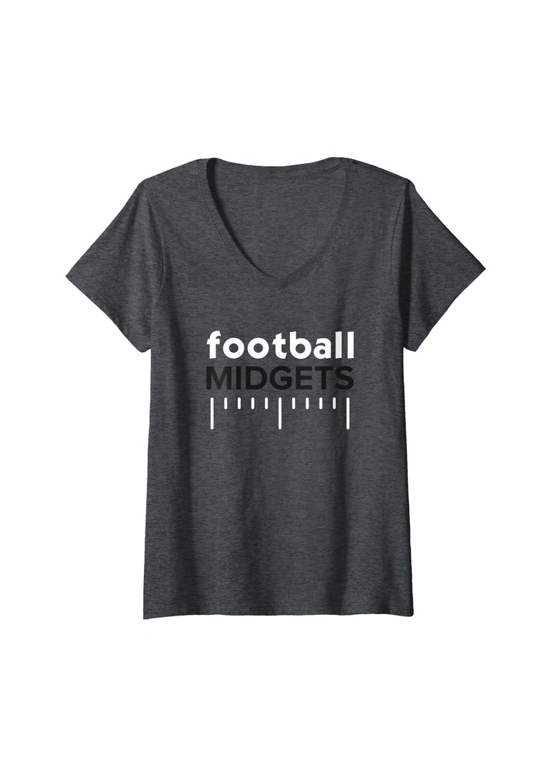 Womens Hurley Midgets Football Lines HS V-Neck T-Shirt