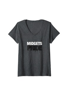 Womens Hurley Midgets PRIDE V-Neck T-Shirt