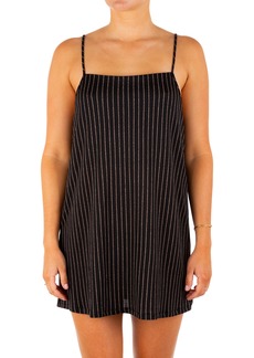 Hurley Pin Stripe Cover-Up Dress in Black at Nordstrom