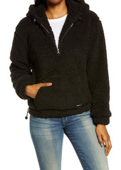Women's Hurley Quarter Zip Faux Fur Hoodie Pullover