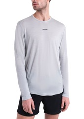 icebreaker Men's 125 ZoneKnit Merino Thermal Long Sleeve Shirt, Medium, Gray | Father's Day Gift Idea