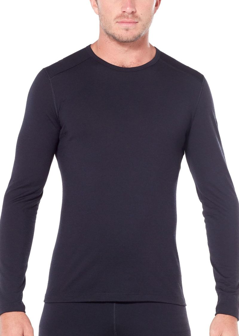 Icebreaker Men's 200 Oasis Long Sleeve Crewneck, Small, Black | Father's Day Gift Idea