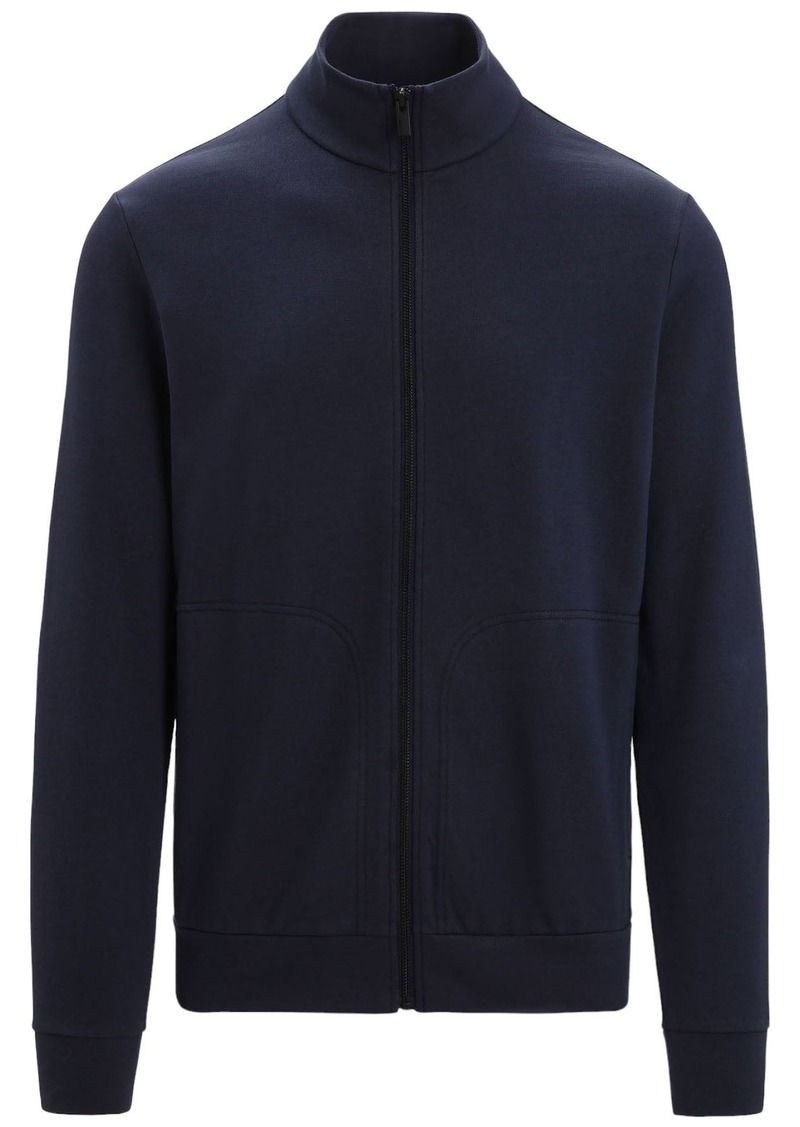 icebreaker Men's Central Classic Long Sleeve Zippered Sweatshirt, XL, Blue