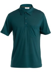 icebreaker Men's Drayden Short Sleeve Polo, Large, Green