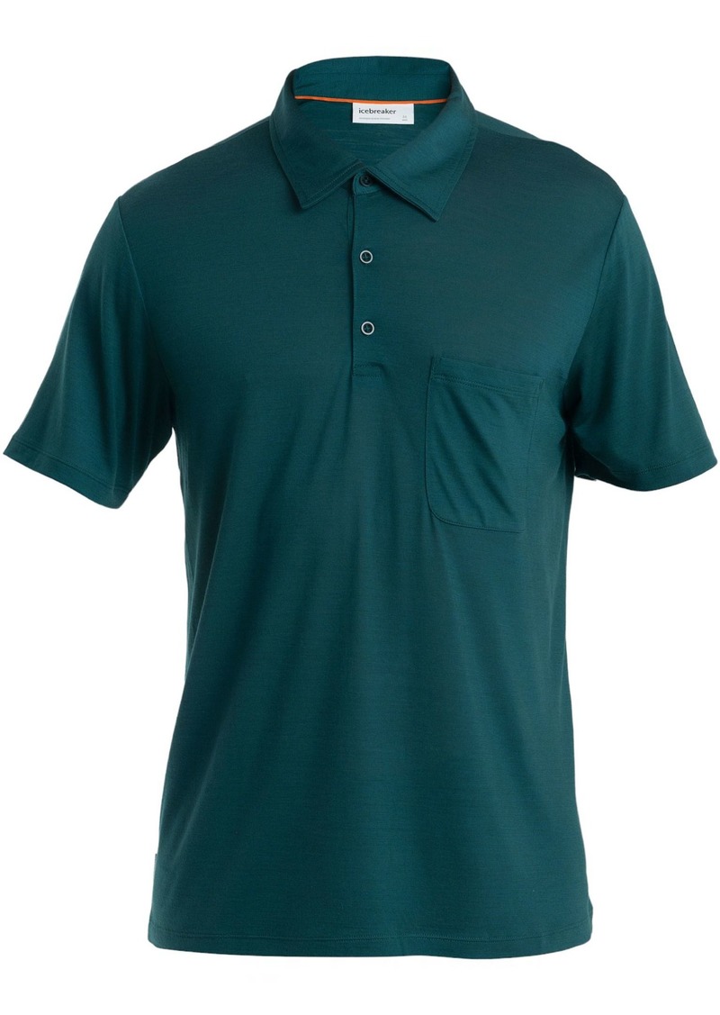 icebreaker Men's Drayden Short Sleeve Polo, Large, Green | Father's Day Gift Idea