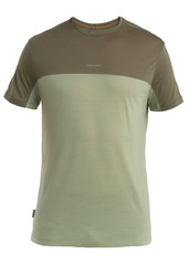 icebreaker Men's 125 Cool-Lite Merino Blend Sphere III Color Block T-Shirt, Medium, Lichen/Loden/Cb