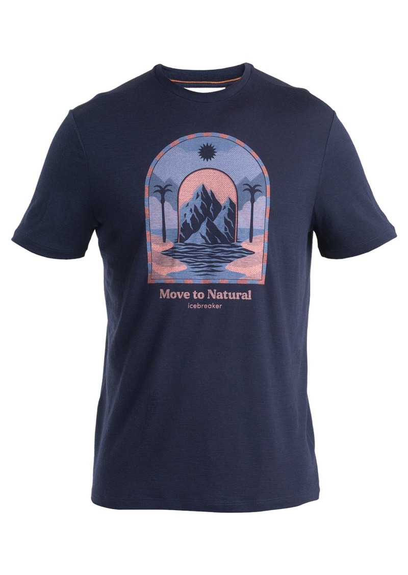 Icebreaker Men's Merino 150 Tech Lite III Short Sleeve T-Shirt, Small, Blue | Father's Day Gift Idea