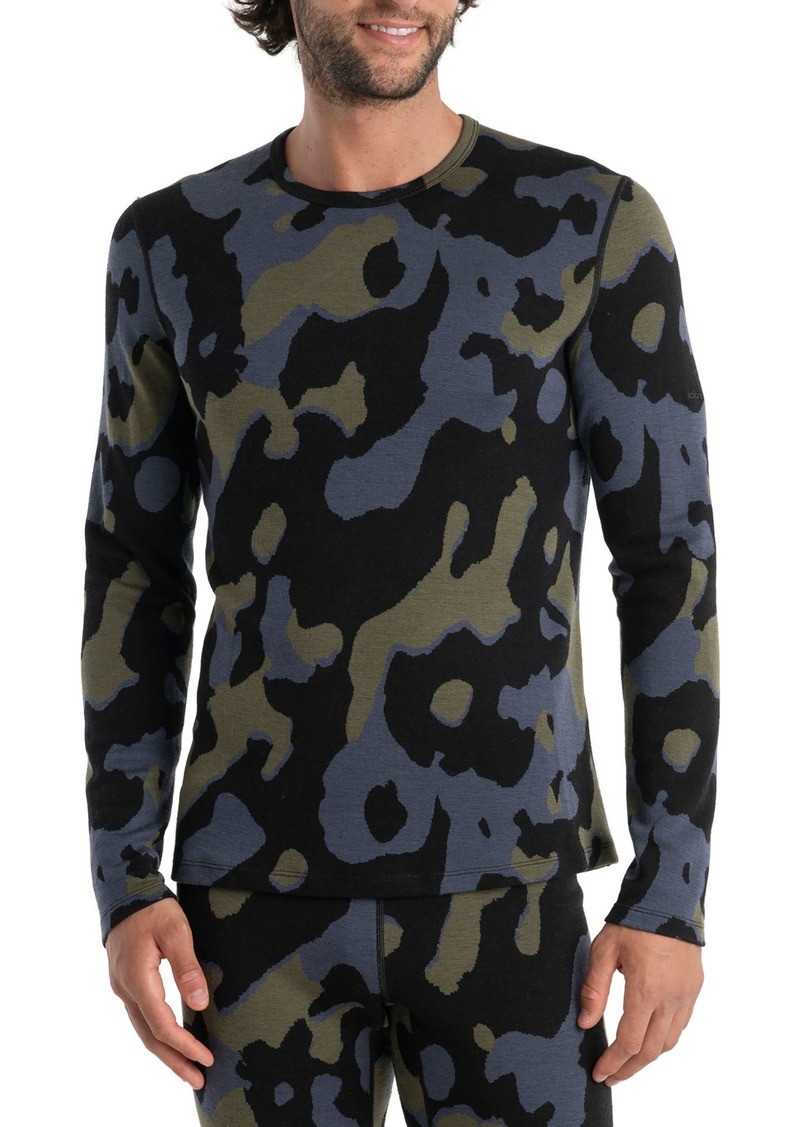 icebreaker Men's Merino 260 Vertex Long Sleeve Thermal Sweatshirt, Medium, Black | Father's Day Gift Idea
