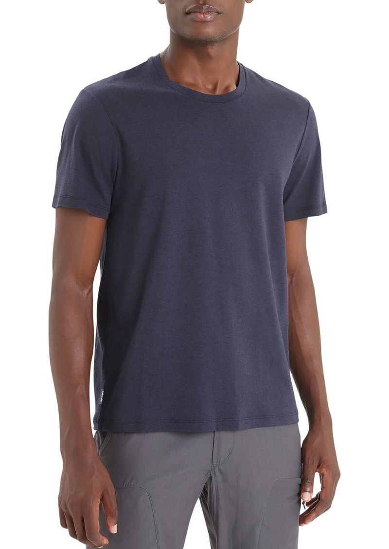 Icebreaker Men's Merino Central Classic Short Sleeve T-Shirt, Small, Blue