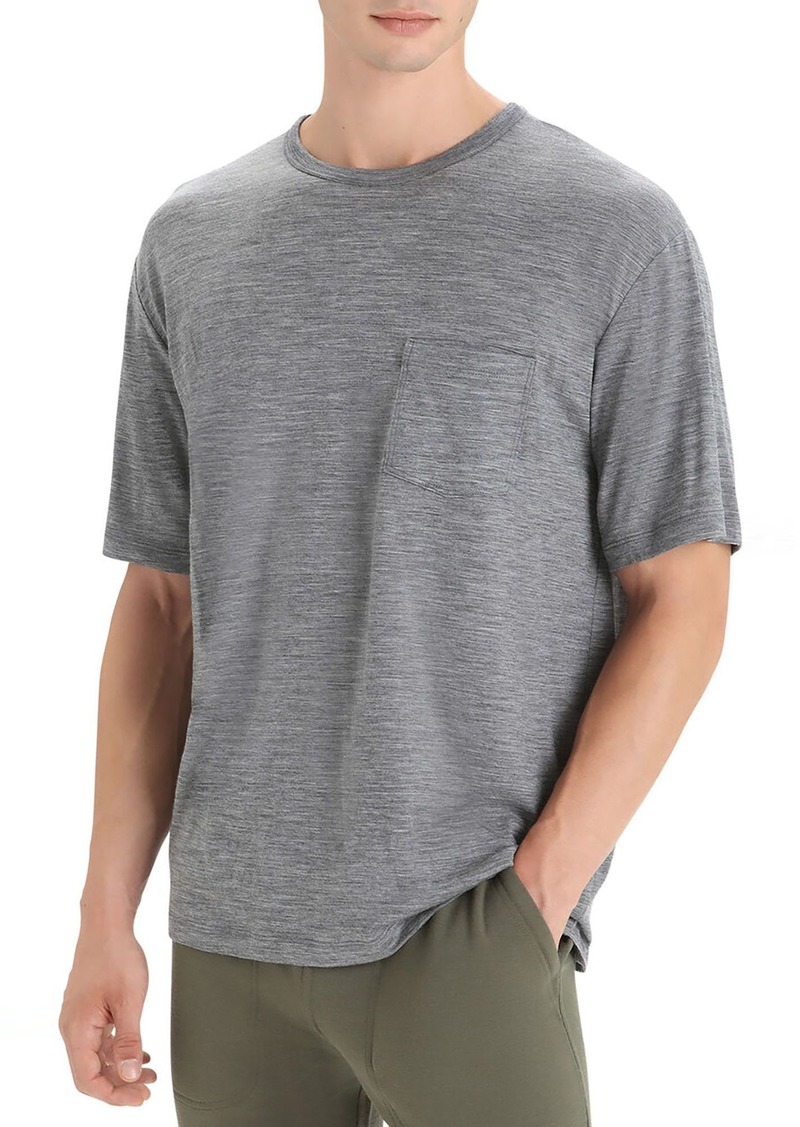 Icebreaker Men's Merino Granary Short Sleeve Pocket T-Shirt, XL, Gray | Father's Day Gift Idea