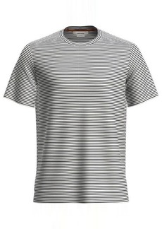 icebreaker Men's Merino Linen Short Sleeve T-Shirt, Medium, Snow/Midnight Navy/S | Father's Day Gift Idea