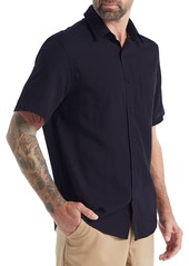 Icebreaker Men's Merino Steveston Short Sleeve Shirt, Medium, Green