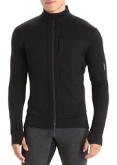 Icebreaker Men's Quantum III Long Sleeve Full-Zip Jacket, Medium, Blue | Father's Day Gift Idea