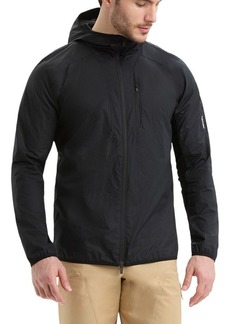 Icebreaker Men's Shell+ Cotton Windbreaker Jacket, Medium, Black | Father's Day Gift Idea