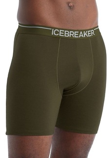 Icebreaker Merino Anatomica Men’s Underwear Boxer Briefs Merino Wool Blend Stretchy Long Men’s Boxer Shorts for Hiking Running Trail Sports - Outdoor Base Layer for Men