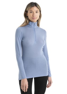 Icebreaker Merino Half Zip Thermal Long Sleeve 175gm for Women 100% Merino Wool Base Layer Soft Comfy Pullover for Women with Stretch Slim Fit - Cold Weather Thermal Shirt -