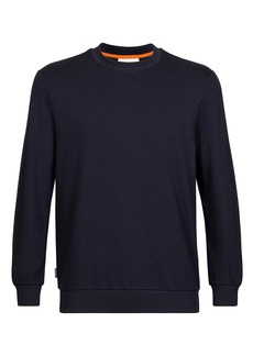 Icebreaker Merino Men's Standard Central Long Sleeve Casual Wool Lounge Sweatshirt Midnight Navy II