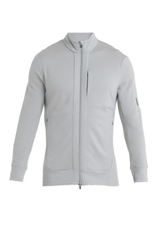 Icebreaker Merino Quantum III Men’s Full Zip Up Sweater 100% Merino Wool Comfy Slim-Fit Zip Up Jacket for Men with Zippered Pockets Thumb Loops - Premium Outdoor Sweat Shirt