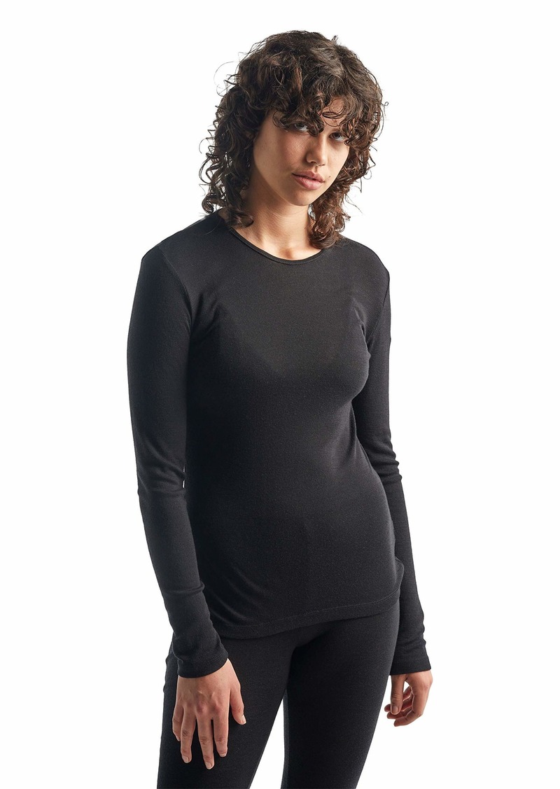 Icebreaker Merino Women's Long Sleeve Crewneck T-Shirt - 175 Everyday Cold Weather Base Layer Thermal in  - Size