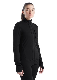 Icebreaker Merino Women's Quantum III Long Sleeve Wool Athletic Full Zip Sweater