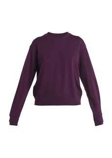 Icebreaker Merino Wool Crush Sweatshirt for Women Crewneck - Soft Lyocell Fabric - Long Sleeve Pullover for Casual Wear