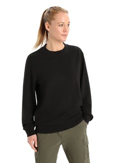 Icebreaker Merino Wool Crush Sweatshirt for Women Crewneck - Soft Lyocell Fabric - Long Sleeve Pullover for Casual Wear