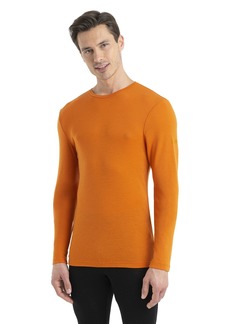 Icebreaker Merino Wool Long Sleeve Thermal Shirt for Men 175 Everyday - Odor-Resistant Crewneck Hiking Shirt with Slim Fit - Merino Wool Base Layer Men’s - Outdoor Clothing -