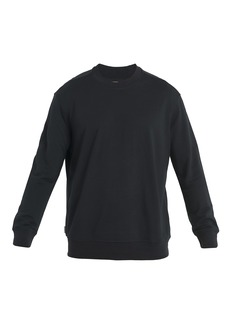 Icebreaker Merino Wool Shifter Sweatshirts for Men - Long Sleeve Crewneck Sweater - Wool and Lyocell Blend Casual Pullover Black II