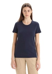 Icebreaker Merino Wool T Shirts for Women Short Sleeve - Soft Organic Cotton - Crewneck Tees for Athletics Casual Wear