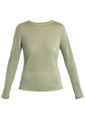 icebreaker Women's 125 ZoneKnit Merino Blend Energy Wind Long Sleeve T-Shirt, Small, Black