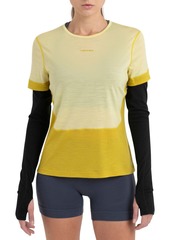 icebreaker Women's 125 ZoneKnit Merino Blend Energy Wind T-Shirt, Small, Gray