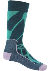 Icebreaker Women's Hike+ Medium Crew Fractured Landscapes Socks, Small, Purple | Father's Day Gift Idea