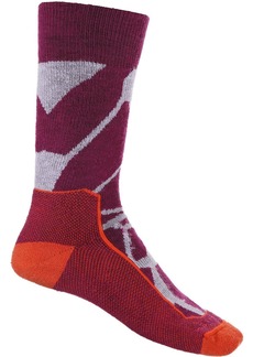 Icebreaker Women's Hike+ Medium Crew Fractured Landscapes Socks, Small, Purple | Father's Day Gift Idea