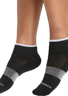 Icebreaker Women's Multisport Light Mini Socks, Medium, Black/Snow | Father's Day Gift Idea