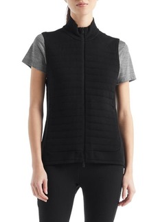 Icebreaker ZoneKnit&trade; Insulated Merino Wool Sweater Vest in Black at Nordstrom