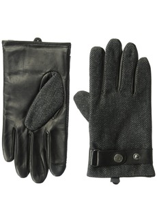 Ike Behar Men's Leather Wool Touchscreen Gloves