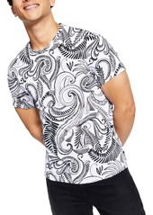 INC Batik Scroll Mens Printed Crew Neck T-Shirt