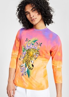 Inc International Concepts Men's Ombre Tiger-Print Shirt, Created for Macy's