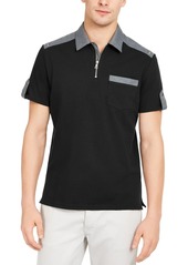 Inc Men's Colorblocked Zip Polo Shirt, Created for Macy's