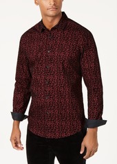 Inc International Concepts Men's Flocked Floral Shirt, Created for Macy's