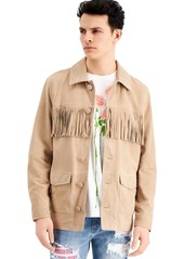 Inc International Concepts Onyx Men's Fringed Suede Jacket, Created for Macy's