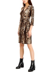 INC International Concepts Inc Animal-Print Faux-Wrap Dress, Created for Macy's