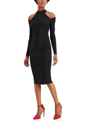 INC International Concepts Inc Cold-Shoulder Sweater Dress, Created for Macy's