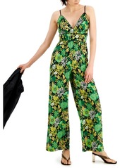 INC International Concepts Inc Cotton Printed Piped-Trim Jumpsuit, Created for Macy's
