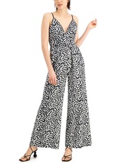 Inc International Concepts Cotton Printed Piped-Trim Jumpsuit, Created for Macy's
