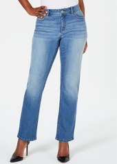 INC International Concepts Inc Curvy-Fit Straight-Leg Jeans with Tummy Control, Created for Macy's