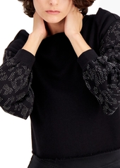 INC International Concepts Inc Embellished-Sleeve Sweatshirt, Created for Macy's